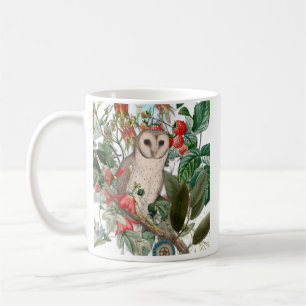 Mug Belle Chouette effraie et florales vintage