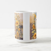 Mug Belle Chouette Et Fleurs De Soleil (Centre)