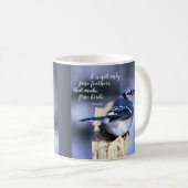 Mug Belle citation de plumes d'amende de geai bleu (Devant droit)