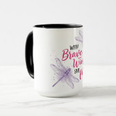 Mug Belle citation inspirante de libellule (Devant gauche)
