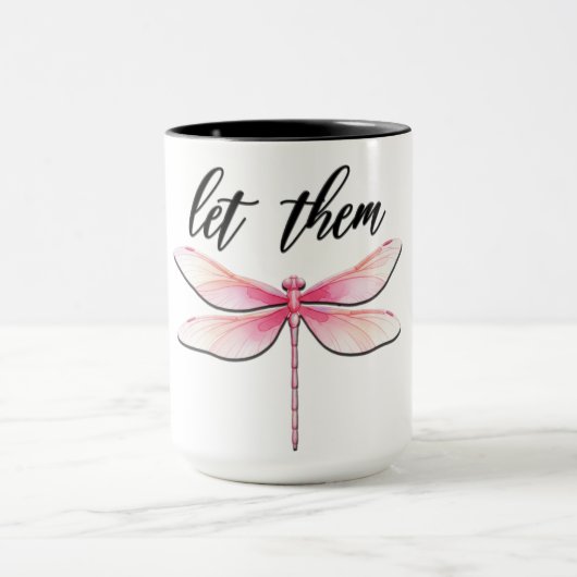 Mug Belle citation inspirante de libellule (Centre)