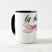 Mug Belle citation inspirante de libellule (Devant gauche)