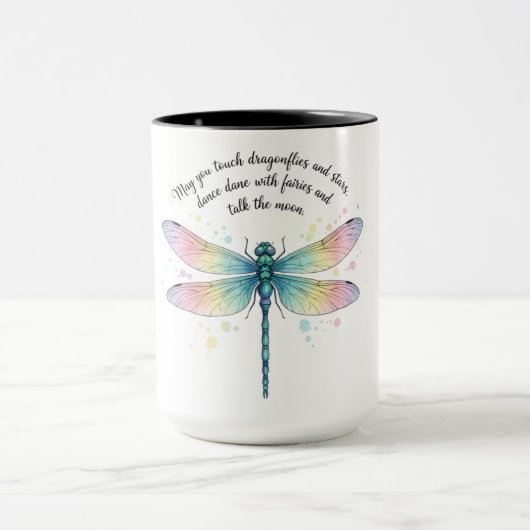 Mug Belle citation inspirante de libellule (Centre)