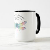 Mug Belle citation inspirante de libellule (Devant droit)