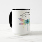 Mug Belle citation inspirante de libellule (Devant gauche)