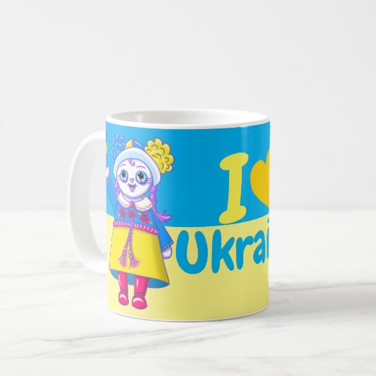Mug Belle collecte de fonds "I Heart Ukraine" pour Ukr (Devant gauche)