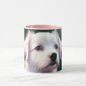 Mug Belle Collection Chien Et Rose (Centre)