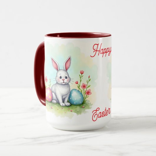 Mug Belle collection de lapin de Pâques mignon (Devant gauche)