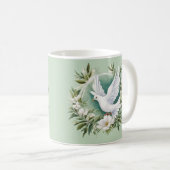 Mug Belle colombe blanche (Devant droit)