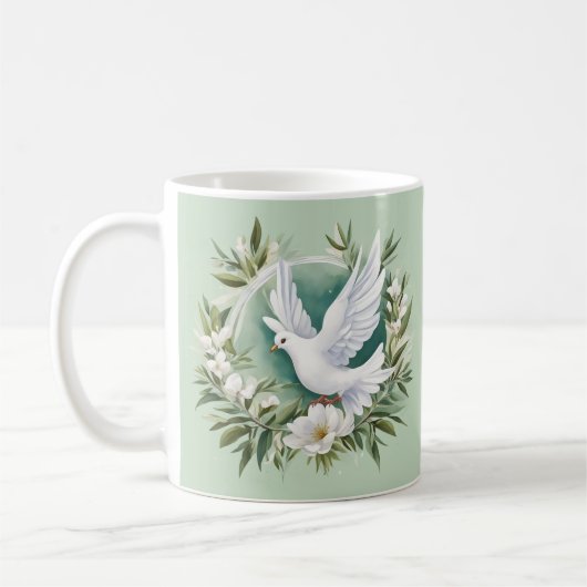Mug Belle colombe blanche (Gauche)