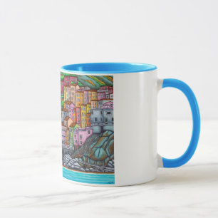 Mug Belle, colorée, stylisée peinture de Manarol