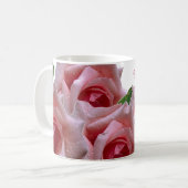Mug Belle conception de rose de rose (Devant gauche)