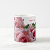 Mug Belle conception de rose de rose (Centre)