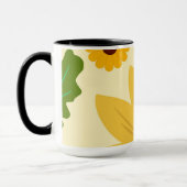 Mug Belle conception de tournesol (Gauche)