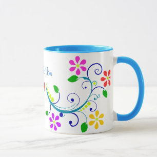 Mug Belle conception florale et coeur avec du charme