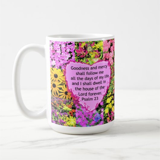 MUG BELLE CONCEPTION FLORALE PSALM 23 (Gauche)
