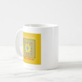 Mug Belle conception graphique extraordinaire jaune or (Devant gauche)