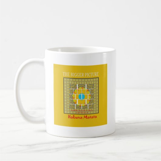 Mug Belle conception graphique extraordinaire jaune or (Gauche)