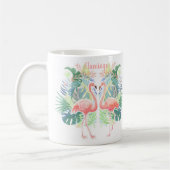 Mug Belle Conte Fée Pour Deux Flamants roses Fleur Tro (Gauche)