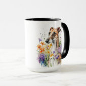 MUG BELLE COULEUR D'EAU BROWN FACE BLANCHE BLANC (Devant droit)