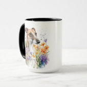 MUG BELLE COULEUR D'EAU BROWN FACE BLANCHE BLANC (Devant gauche)