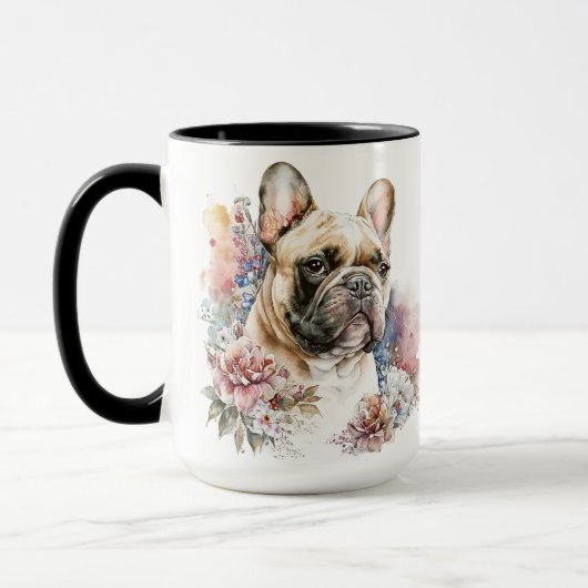MUG BELLE COULEUR D'EAU CHIEN FRANÇAIS BULLDOG (Gauche)