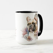MUG BELLE COULEUR D'EAU CHIEN FRANÇAIS BULLDOG (Devant droit)