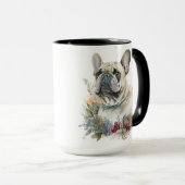 MUG BELLE COULEUR D'EAU CHIEN FRANÇAIS BULLDOG (Devant droit)