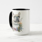 MUG BELLE COULEUR D'EAU CHIEN FRANÇAIS BULLDOG (Devant gauche)