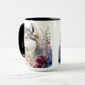 MUG BELLE COULEUR D'EAU CHIEN SIBERIAN HUSKY DOG (Devant gauche)