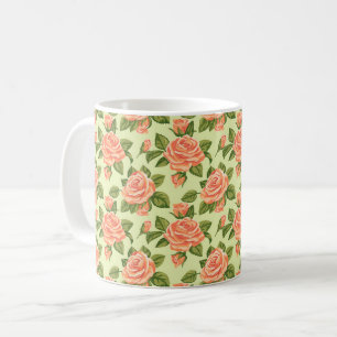 Mug Belle couleur printanière rustique girly rose