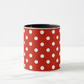 Mug Belle couleur rouge avec Pois blancs (Centre)