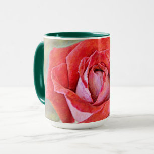 Mug Belle Coupe d'art rose rouge et rose