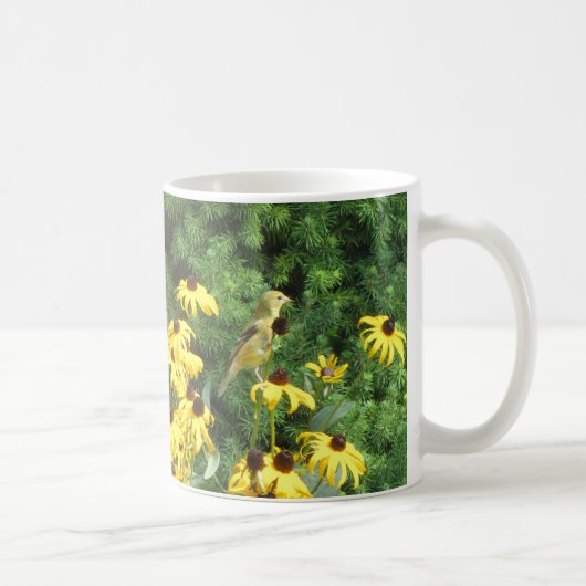 Mug Belle Coupe de café d'oiseaux jaunes (Droite)