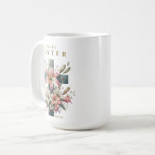 Mug Belle Croix Florale Chrétienne Pâques (Devant gauche)