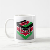 Mug Belle Cube à Drapeau Kenyan avec Greeting Ar (Gauche)