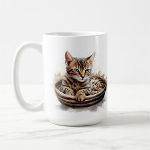 MUG BELLE CUISINE BENGAL CHAT EN PANIER DANS LE PANIER