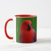 Mug Belle "Dame en rouge" Eclectus Parrot (Gauche)