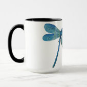 Mug Belle Dragonfly Pink Flower Art original (Gauche)
