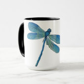 Mug Belle Dragonfly Pink Flower Art original (Devant gauche)