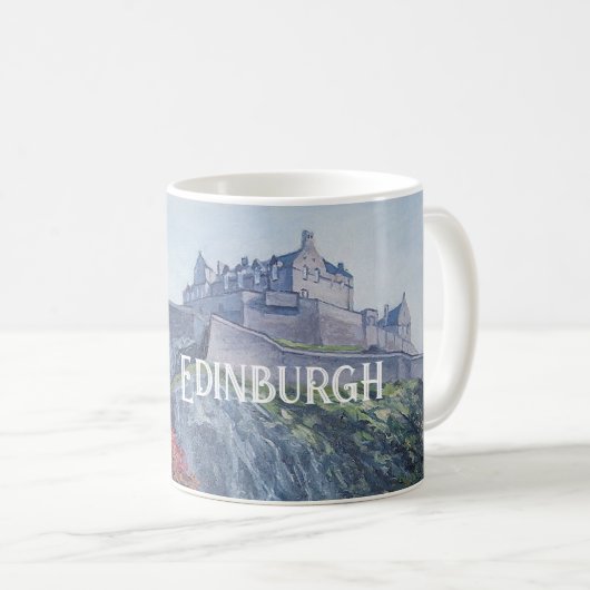 Mug Belle Ecosse Édimbourg Château des beaux-arts (Devant droit)