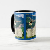 Mug Belle Écriture d'aigle Isaïe 40:31 (Devant gauche)