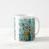 Mug Belle émeraude vert turquoise Peacock (Devant droit)