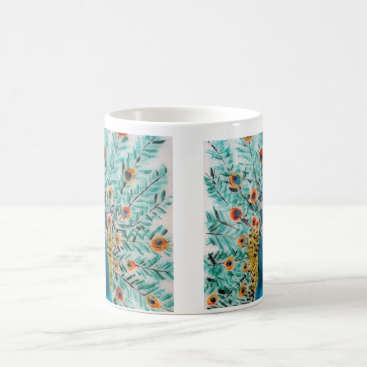 Mug Belle émeraude vert turquoise Peacock (Centre)