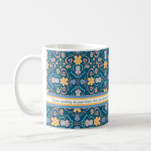 Mug Belle et utile citation de William Morris (Gauche)