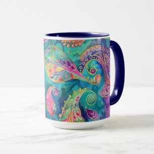 Mug Belle et Vibrant Whimsical Paisley