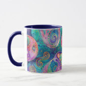 Mug Belle et Vibrant Whimsical Paisley (Gauche)