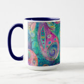 Mug Belle et Vibrant Whimsical Paisley (Gauche)