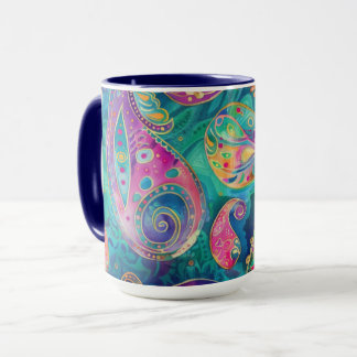 Mug Belle et Vibrant Whimsical Paisley