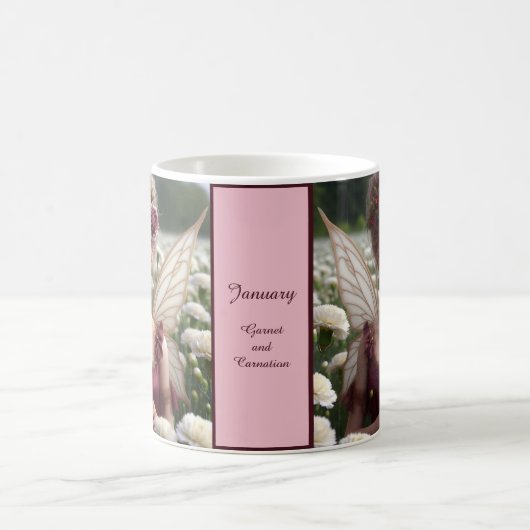 Mug Belle fée de janvier en oeillets (Centre)